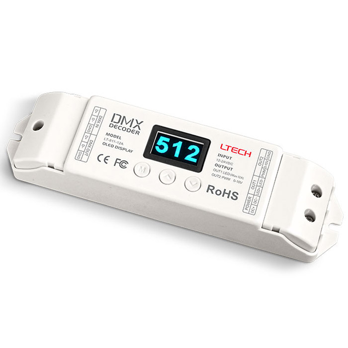 DC12-24V1CH CV DMX Decoder LT-811-12A DC12-24V1CH CV DMX Decoder LT-811-12A